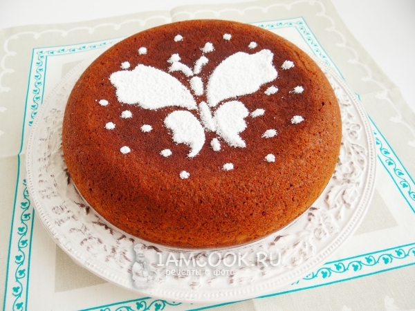 Посыпать кекс сахарной пудрой