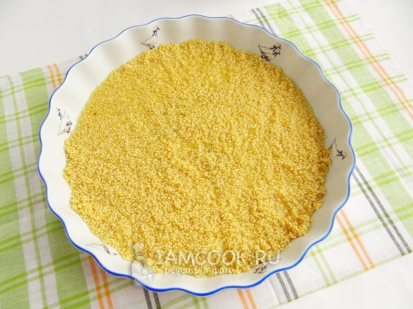 Выложить пшено в форму