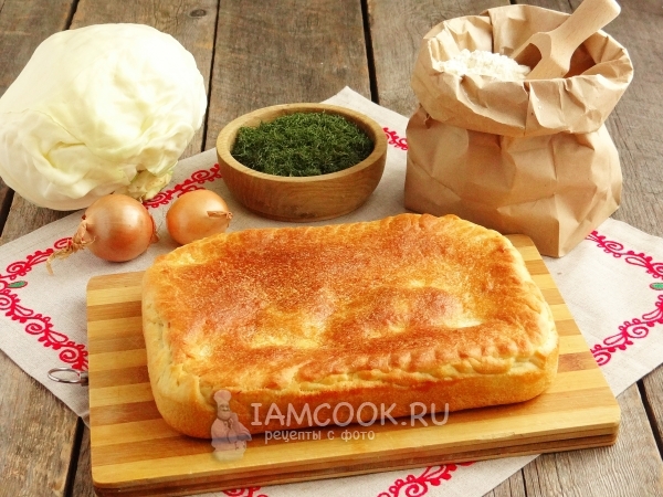 Рецепт пирога с капустой и рыбой