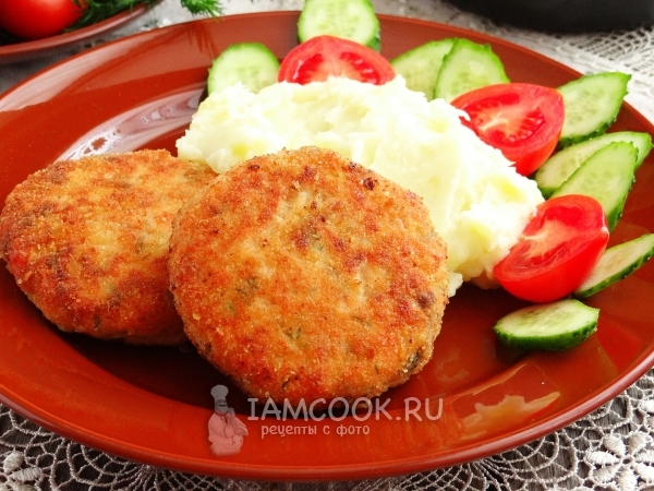 Фото котлет из кеты с плавленым сыром