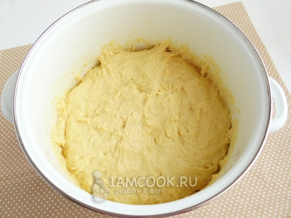 Положить тесто в большую емкость