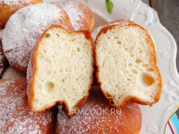 Постные пончики на дрожжах