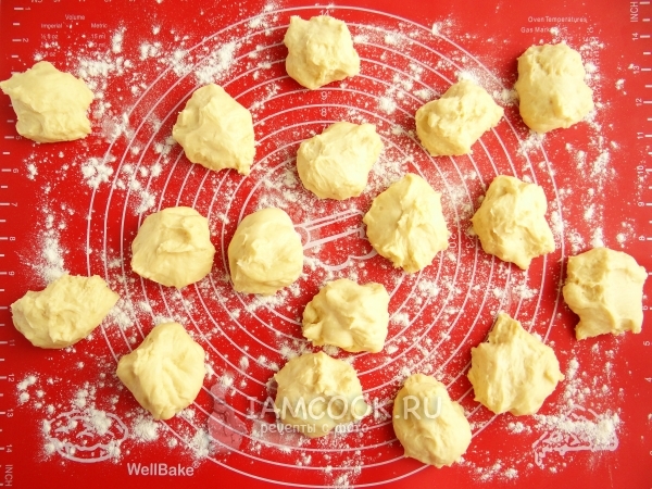 Разделить тесто на части