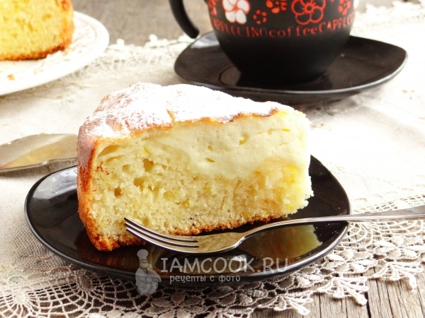 Лимонный пирог с творожным сыром