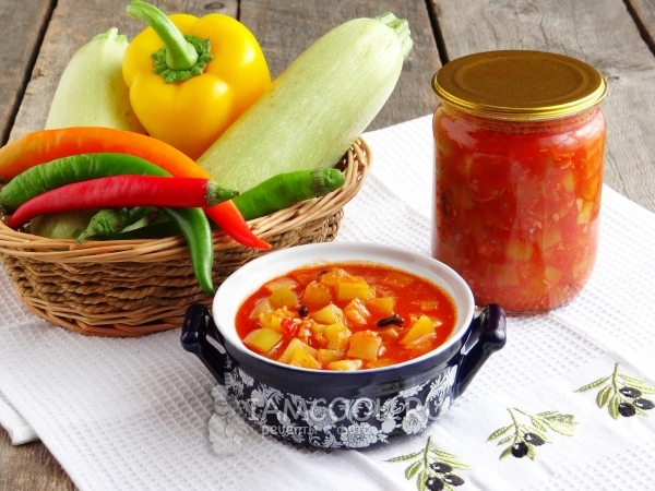 Рецепт салата «Тещин язык» из кабачков на зиму