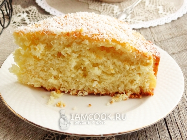 Кусочек кокосового кекса