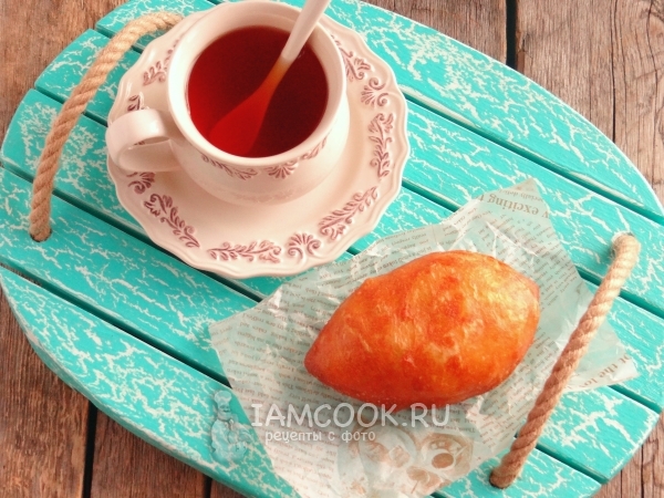 Фото жареных пирожков с повидлом на сковороде