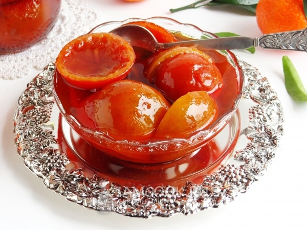 Готовое варенье из мандаринов с кожурой
