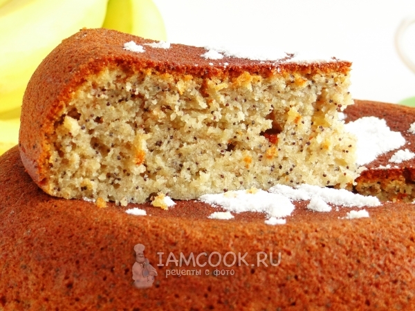 Кусочек бананового кекса