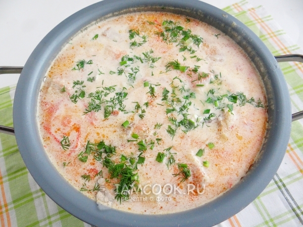 Положить зелень