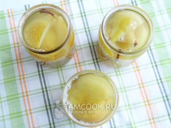 Залить груши маринадом