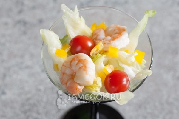 Рецепт салата Айсберг с креветками