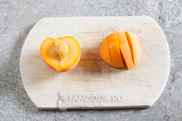 Порезать персик