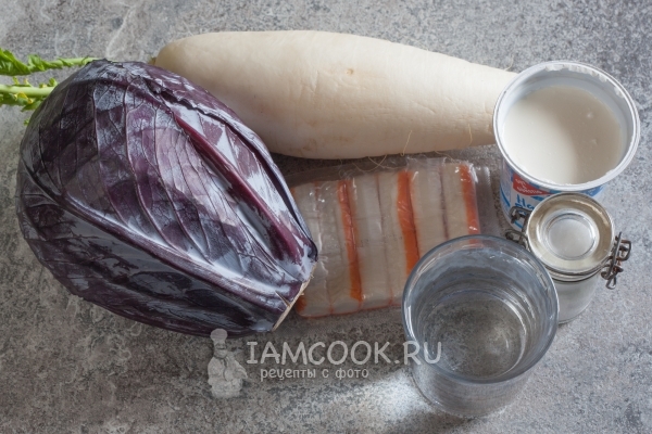 Ингредиенты для салата «Русская метель»