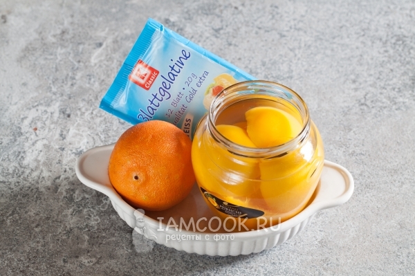 Ингредиенты для фруктового желе с желатином в домашних условиях