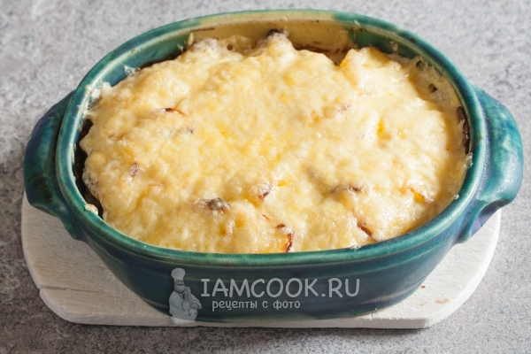 Рецепт мяса по-французски с фаршем в духовке