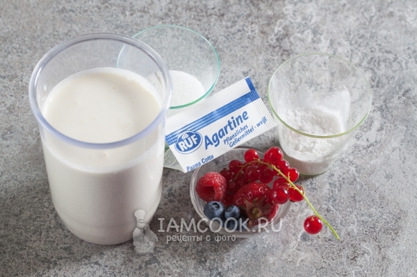Ингредиенты для панакоты с агар-агаром