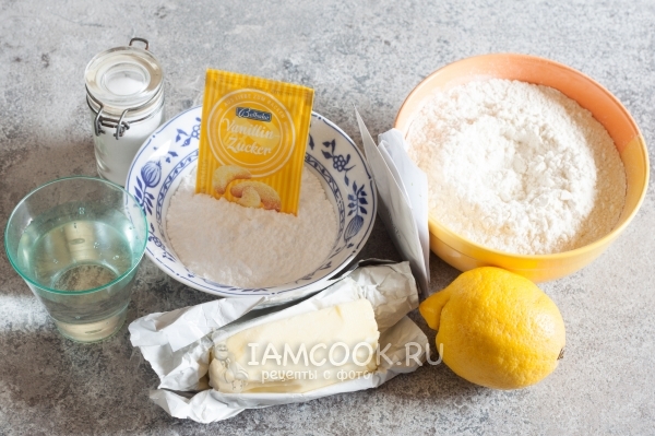 Ингредиенты для печенья с глазурью