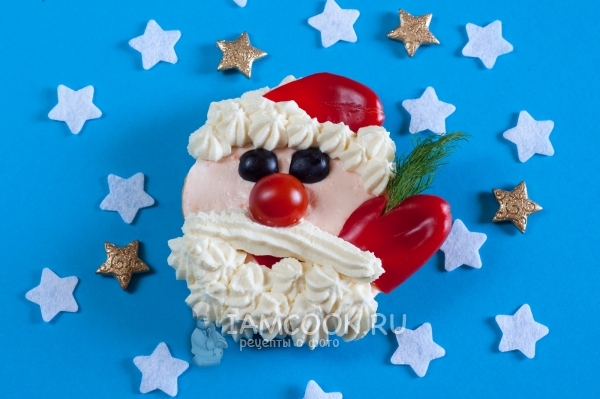 Фото бутерброда «Дед Мороз»