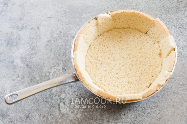 Выложить форму бисквитом