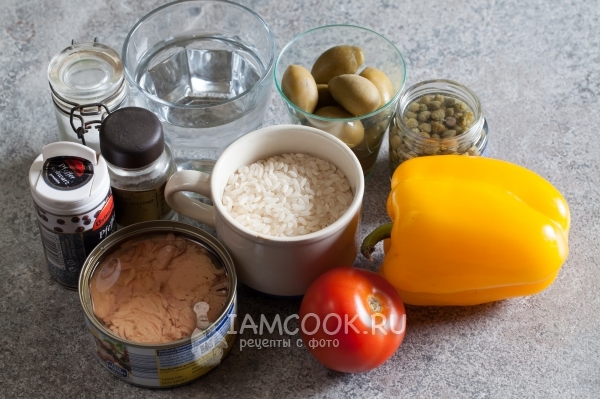 Ингредиенты для итальянского рисового салата