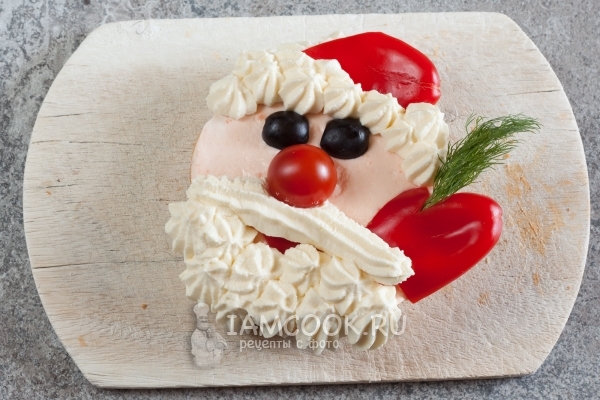 Рецепт бутерброда «Дед Мороз»