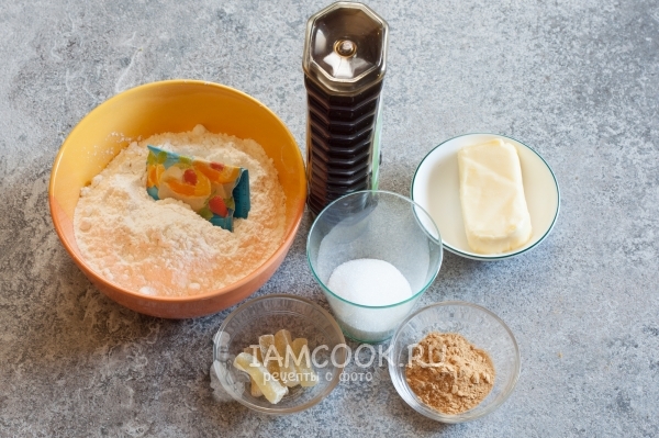 Ингредиенты для медово-имбирных пряников