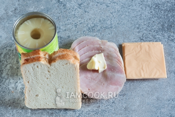 Ингредиенты для гавайских тостов