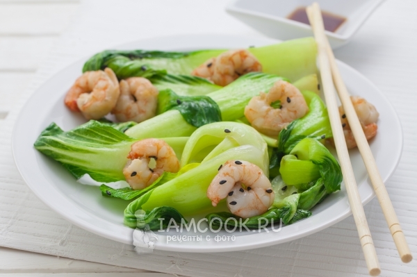 Фото пак чой с креветками