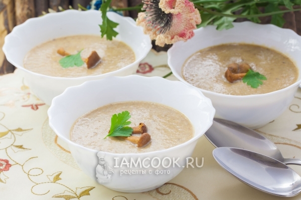 Фото грибного супа-пюре (крем-супа) со сливками