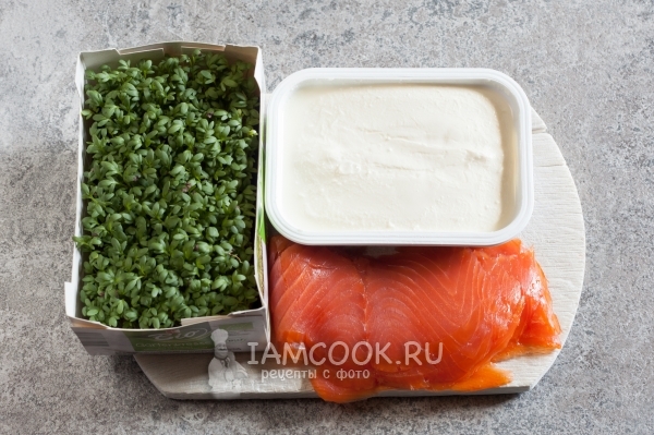 Ингредиенты для творога с лососем