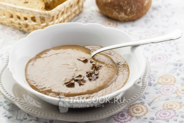 Фото грибного супа-пюре из сушеных грибов