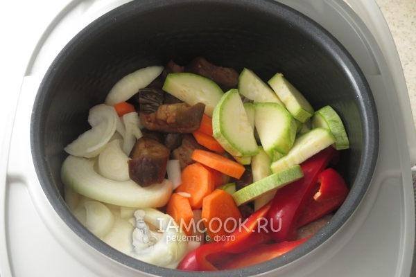 Положить овощи