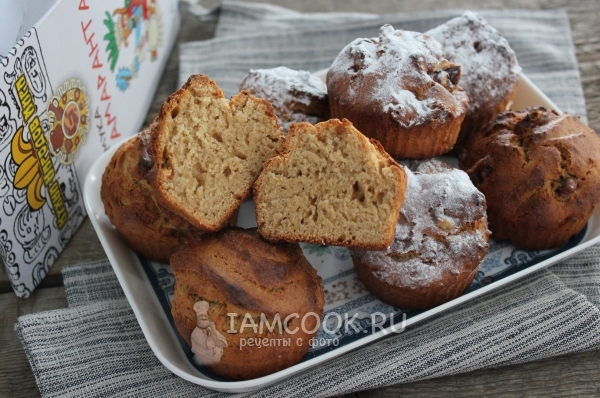Рецепт кексов из амарантовой муки с бананом