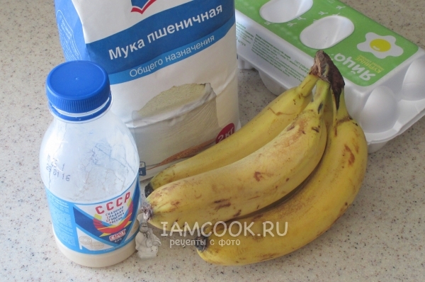 Ингредиенты для тайских блинчиков с бананом