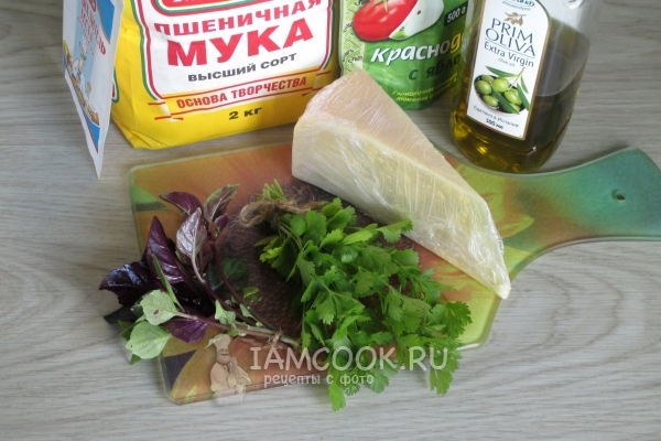 Ингредиенты для лепёшек с сыром в духовке