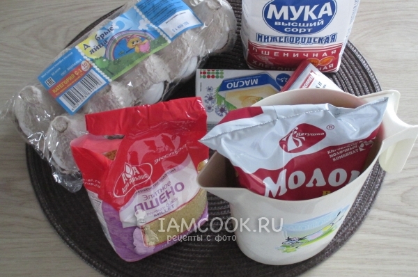 Ингредиенты для блинов на кулеше