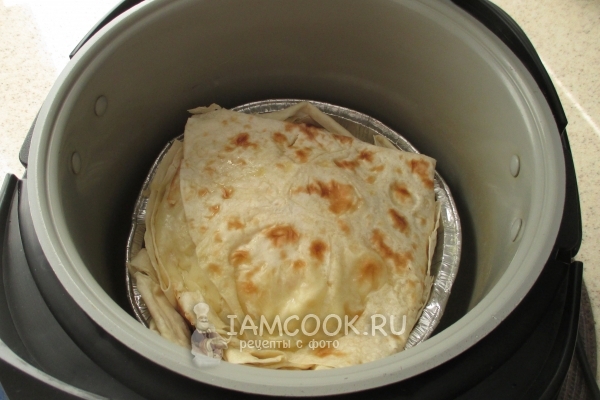 Готовая ачма из лаваша в мультиварке
