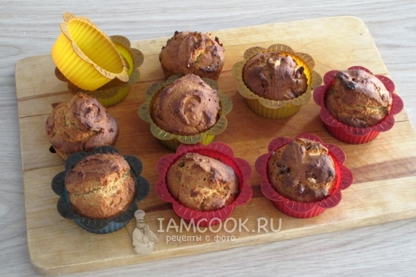 Готовые кексы из амарантовой муки с бананом