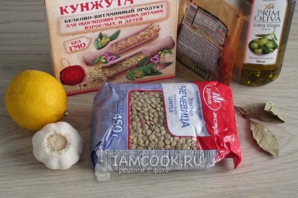 Ингредиенты для хумуса из чечевицы