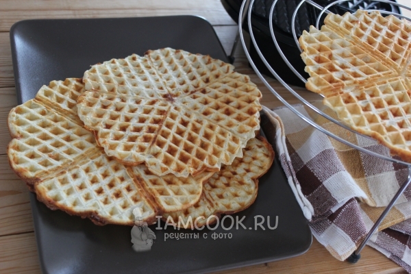 Рецепт вафель в вафельнице с сыром