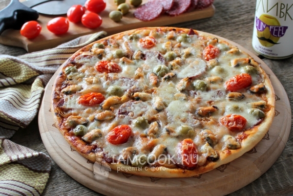 Пицца с мидиями