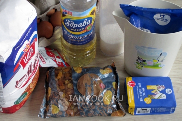 Ингредиенты для пасхального кулича Краффин