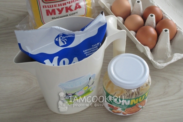 Ингредиенты для арахисовых блинов