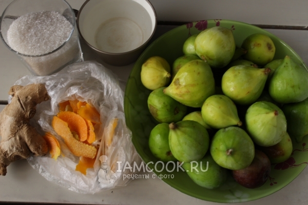 Ингредиенты для варенья из инжира