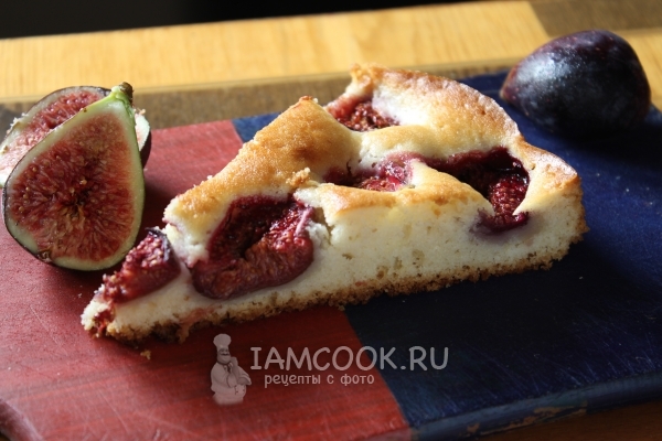 Фото шарлотки с инжиром