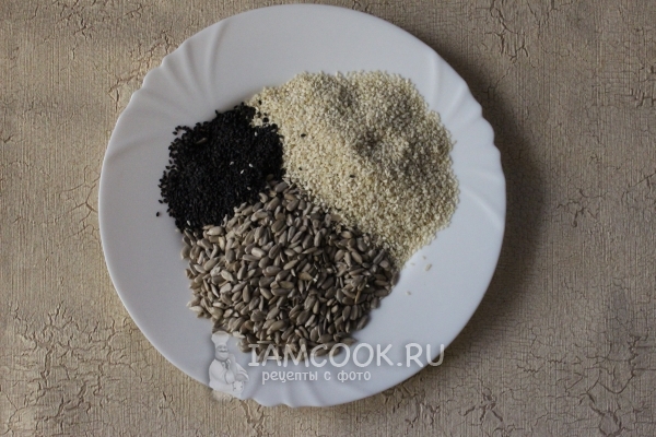 Подготовить семечки и семена льна