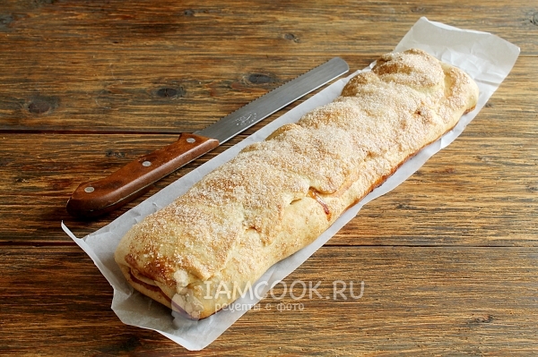 Рецепт постного штруделя с яблоками