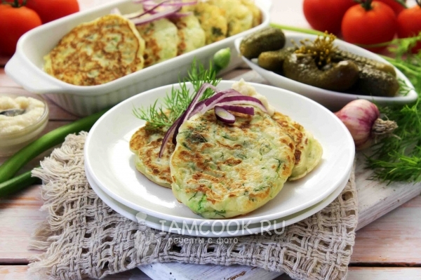 Рецепт оладий из кабачков на простокваше