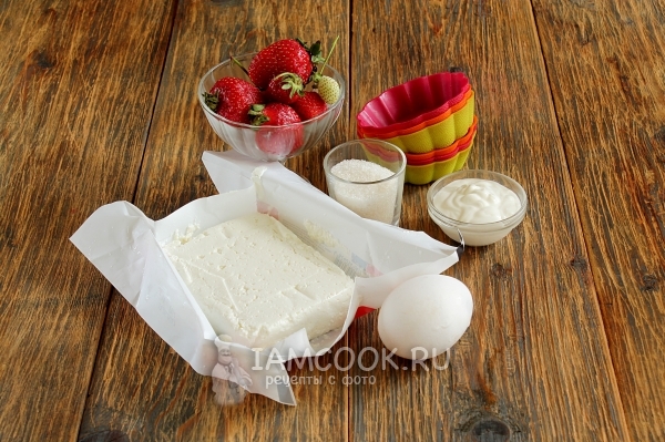 Ингредиенты для сырников из творога без муки в духовке